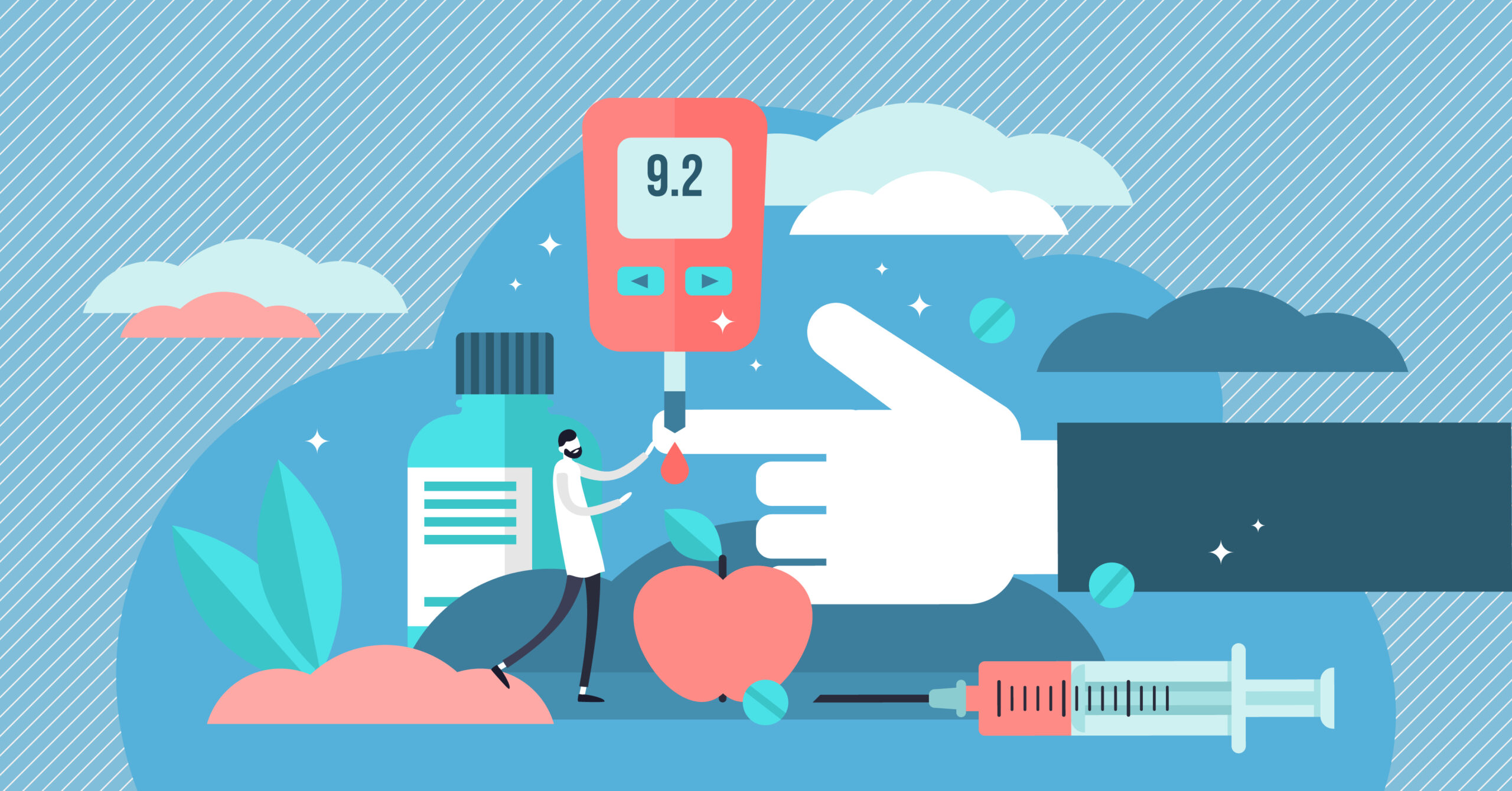 Diabetes,Vector,Illustration